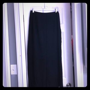 Merino Wool Black Skirt XL